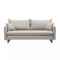 „Notti“ sofa su miego funkcija ir daiktų laikymo dėže, smėlio-pilkos spalvos