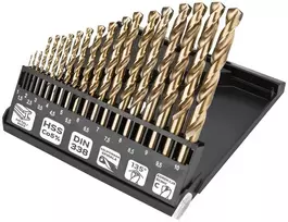 „Neo“ grąžtai metalui HSS-Co 1,0–10,0 mm, 19 vnt. rinkinys