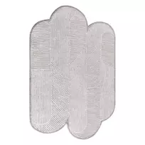Vilnonis kilimas „Muri“, 160x230 cm, tuftuotas, kreminės/smėlio spalvos, netaisyklingos formos