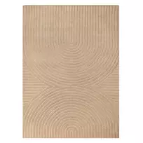 Stačiakampis kilimas „Isla“, 190 x 290 cm, su lankeliais, tuftuotas, vilnonis, tamsiai smėlio spalvos