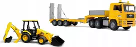 „Bruder“ rinkinys: „Man TGA“ sunkvežimis su puspriekabe ir „JCB“ ekskavatoriumi BR-01654
