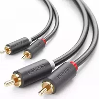 Ugreen kabelis RCA (Cinch) x2 – RCA (Cinch) x2, 1,5 m, juodas (UGR314BLK)