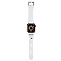 Karl Lagerfeld Strap KLAWLSLCNH Apple Watch 42/44/45/49mm 3D Rubber Choupette Head / white