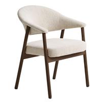 Kreminės spalvos iš ąžuolo masyvo valgomojo kėdžių komplektas su porankiais 2 vnt. Elk – Unique Furniture