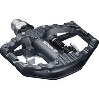 Pedalai SHIMANO EH500, dvipusiai, su plokštelėm SH56 (juodi)