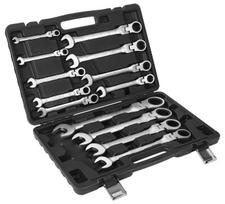 Kombinuotų raktų su terkšle (lankstomi) rinkinys 13 vnt. 8–32 mm KD11305