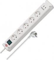 Bremounta 5-Way Power Strip with 2× USB-C, Switch, 3 m Cable white, Brennenstuhl