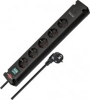 Bremounta 5-Way Power Strip with 2× USB-C, Switch, 3 m Cable black, Brennenstuhl