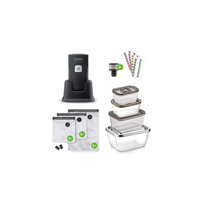 Caso Professional Hand Vacuum Sealer with Accessories | Vacu OneTouch Pro Set | Power 20 W | Black