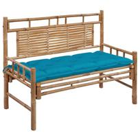 Sodo suoliukas su pagalvėle, 120cm, bambukas (41504+314948)