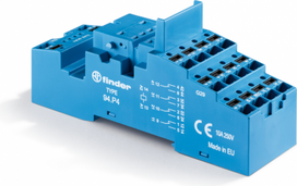 Push-in terminal sockets   Mounting method: DIN rail (top hat rail) 35 mm   (A): 10   Colour: Blue   Protection Category: IP 20   Accessories: Coil indication and EMC suppression modules;timer modules;jumper link;Plastic retaining and release 94P47SMA | 8012823412993