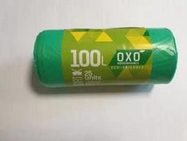 Šiukšlių maišai SORTEX, žali HDPE 100L, SVANOB4771459069721