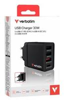 Verbatim 49700 USB Įkroviklis 30W 4-Port USB-A, PCHVER49700