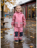 Vaikiškas pašiltintas lietaus kostiumas Didriksons Boardman, Light Heather Pink