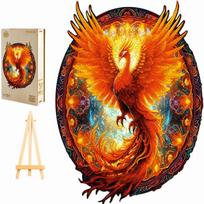 Medinė dėlionė (puzlė) vaikams ir suaugusiems „Fenix Mandala“