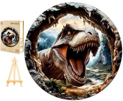 Medinė dėlionė (puzlė) vaikams ir suaugusiems T-REX DINOZAURAS 3D