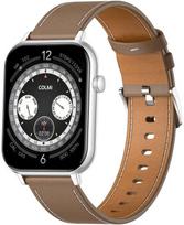 COLMI C28  – Silver + Brown Leather Strap | C28-silver/brown | 6972436987023