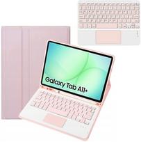 4kom.pl  z klawiaturą Bluetooth do Samsung Galaxy Tab A11+ Plus różowe - aizsargājošs z podstawką | CFA9P | 5907378747764