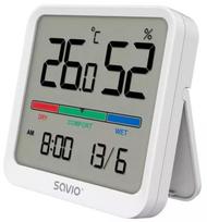 Temperatūros ir drėgmės matuoklis Savio CT-01/W, balta sp.