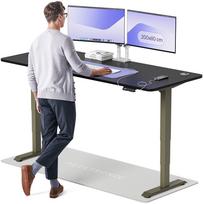 Kompiuterio stalas reguliuojamo aukščio Desktronic HomePro, 200 cm x 80 cm, 63 - 128 cm, juoda sp./žalia sp.