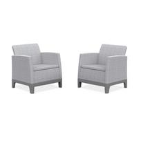 Lauko kėdžių rinkinys Keter Scandi Form, plieno sp./šviesiai pilka sp., 77.5 cm x 67.7 cm x 68 cm, 2 vnt.