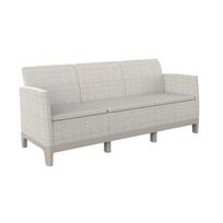 Lauko sofa Keter Scandi Form 3, pilka sp./šviesiai smėlinė, 180.2 cm x 73 cm x 77.5 cm