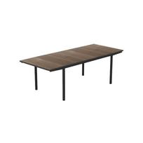 Lauko stalas Keter Deco Porto Nova Extendable, juoda sp./riešuto sp., 200 - 280 cm x 94 cm x 75 cm
