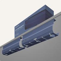 Kabelio laikiklis Desktronic, 430 x 100 mm, mėlyna sp.