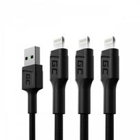 GREEN CELL Ray Lightning 3x 1.2m LED for Apple iPhone, fast charging