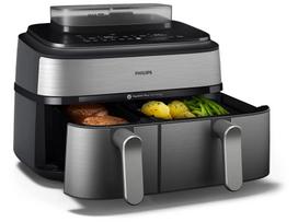 PHILIPS 5000 Series NA555 Dual Basket Airfryer 2750W Silver