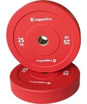 Guminis svorio diskas inSPORTline Bumper Plate Go 25 kg 50 mm