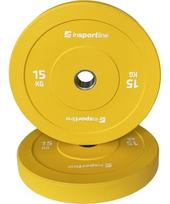 Guminis svorio diskas inSPORTline Bumper Plate Go 15 kg 50 mm