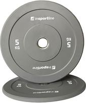 Guminis svorio diskas inSPORTline Bumper Plate Go 5 kg, 50 mm