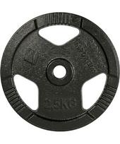 Ketaus svorio diskas inSPORTline Hamerton, juodas, 2,5 kg, 30 mm