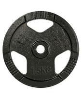 Ketaus svorio diskas inSPORTline Hamerton, juodas, 1,25 kg, 30 mm