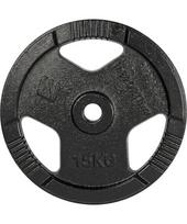 Ketaus svorio diskas inSPORTline Hamerton, juodas, 15 kg, 30 mm