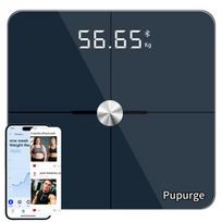 Svarstyklės Išmaniosios svarstyklės kūno svoriui matuoti „Bluetooth“, LED ekranas Pupurge CF812