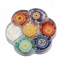 7 čakrų meditacijos akmenų rinkinys