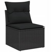 vidaXL Lauko baldų komplektas su 13 dalių ir pagalvėlėmis, juodas rotangas, poliesteris, akacija Lumarko! | 3363104 VidaXL | 8721288432230