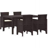 vidaXL Lauko valgomojo komplektas 5 vnt Brown Rotango Polt Lumarko! | 3378701 VidaXL | 8721288626530