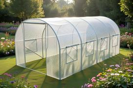 AWTools AWTOOLS Balta sodo tunelinė šiltnamis 3x4,5x2m | AW67625 | 5903678632687