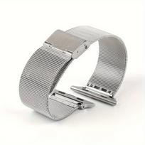 Išmanusis laikrodis Milano tipo metalinė apyrankė Apple Watch,  Skaidrus sidabrinis