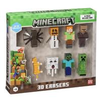 MINECRAFT 3D ERASERS - 8 PACK DELUXE BOX VER.B, FIHPKWMC4070B
