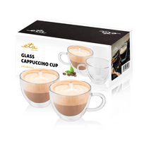 Cappuccino kavos puodeliai ETA 518092010 Dvigubo stiklo 230ml