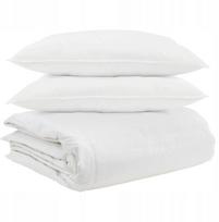 vidaXL Kołdra z poduszką 3 pcs Biały Puch (3376956 VidaXL) | 3376956 VidaXL | 8721288609953