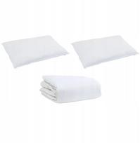 vidaXL Kołdra Other z poduszką 3 pcs Biały Puch Lumarko! | 3377084 VidaXL | 8721288611239