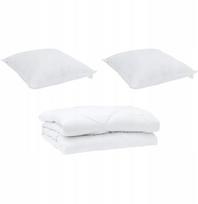 vidaXL Kołdra z poduszką 3 pcs Biały 240 x 260 cm Mikrofibra Lumarko! | 3377340 VidaXL | 8721288613790