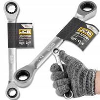 Jcb dvipusis raktas su terkšle 12x14mm, 12 kampų, Cr-v