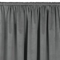 Curtain VILA color graphite style classic 5 cm pole pocket velvet 265x245 HOMEDE