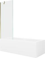 Mexen Cubik stačiakampė vonia 150 x 70 cm su korpusu ir 1-duris 70 cm ekranu, permatomas, auksinis - 550315070X9507000050